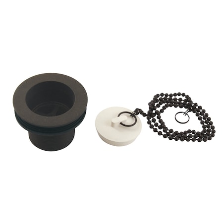 Kingston Brass 112 Chain and Stopper Tub Drain with 112 Body Thread, Oil Rubbed Bronze DSP15ORB